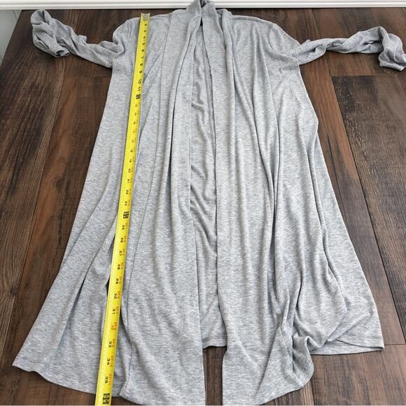 Adriano Goldschmied Rib Knit Longline Cardigan Elevated Neutral Size Small Gray - Picture 12 of 16